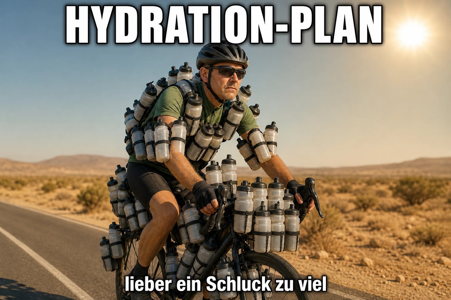 strongerlab Meme: HYDRATION-PLAN, lieber ein Schluck zu viel